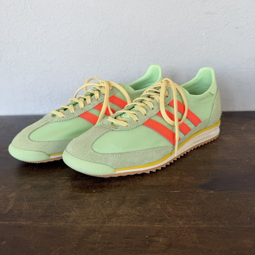 Adidas SL 72 OG‎ Size 7.5 Womens Semi Green Spark Solar Orange Sneakers JI0197